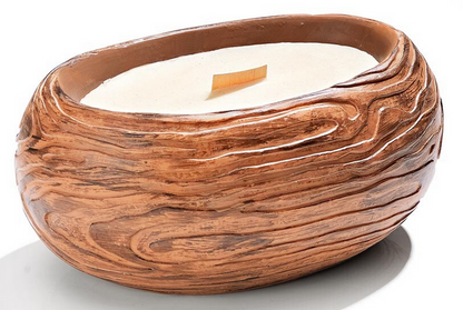 Knisterkerze "Wood" mit Vanilleduft