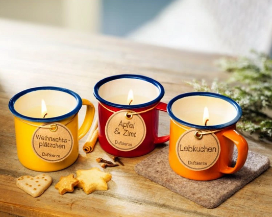 Duftkerzen im Becher, 3er-Set