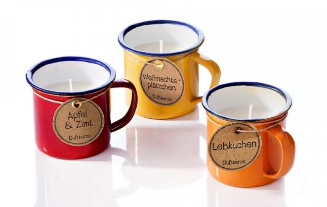 Duftkerzen im Becher, 3er-Set