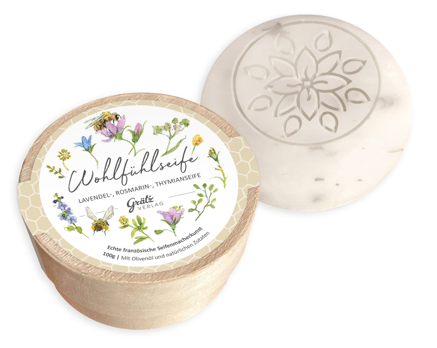 Seife "Wilde Bienen" (Duft: Lavendel, Rosmarin und Thymian)
