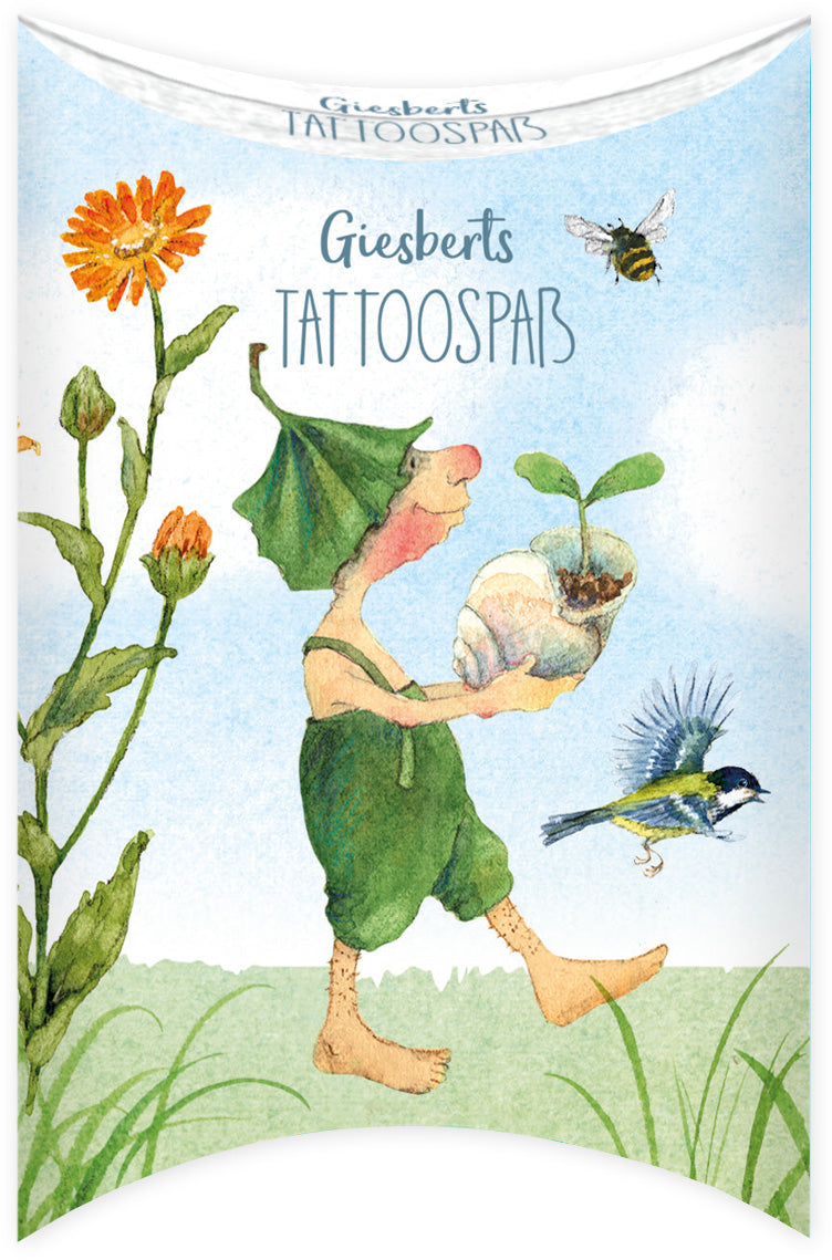 Tattoo-Bogen "Giesbert der Regentonnenwicht" (3 Bogen)