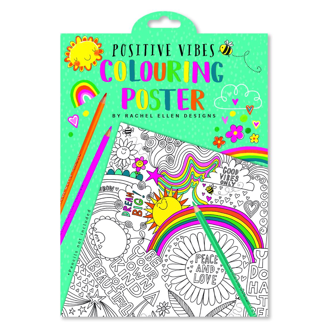 Ausmalposter "Positive Vibes"