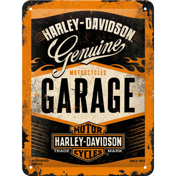 Blechschild "Harley-Davidson Garage" (20 x 15 cm)