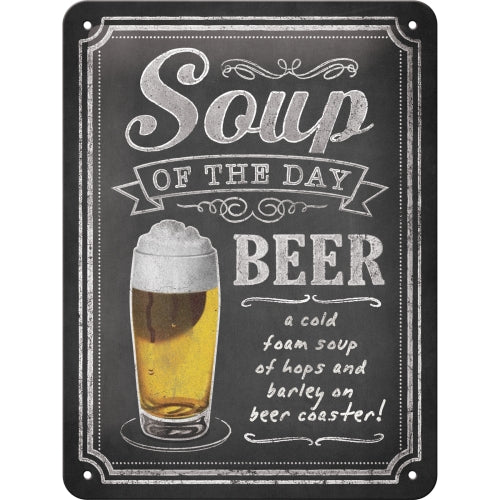 Blechschild "Soup of the Day" (15 x 20 cm)