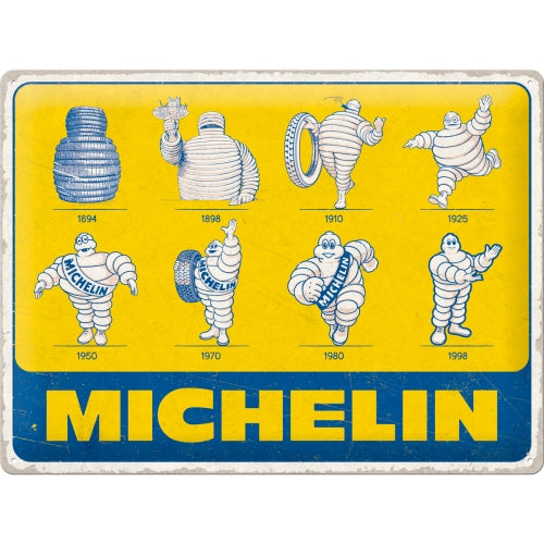 Blechschild "Michelin - Logo Evolution" (30 x 40 cm)