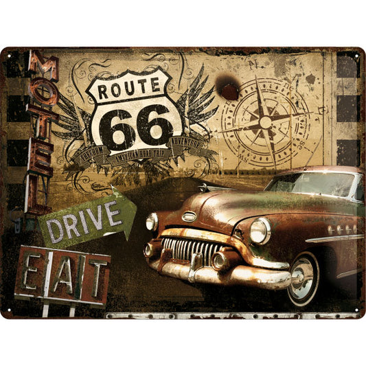 Blechschild "US Highways" (40 x 30 cm)