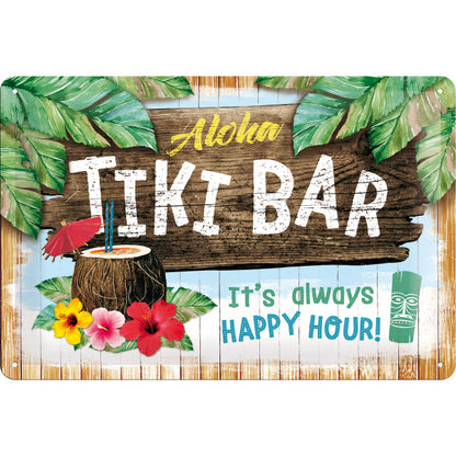Nostalgic-Art Merchandising Schild Tiki Bar 20 x 30 cm, Metall (20 x 30 cm)