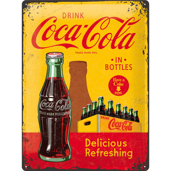 Blechschild "Coca-Cola" (40 x 30 cm)