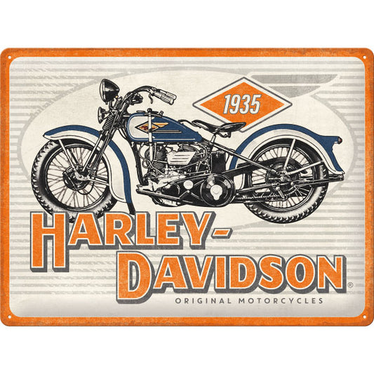 Blechschild "Harley-Davidson Motorcycles 1935" (40 x 30 cm)