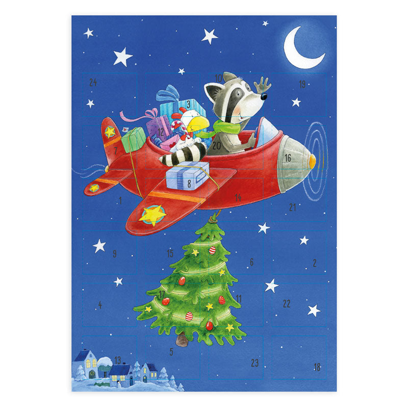Adventskalender "Tattoos Waschbär und Huhn"