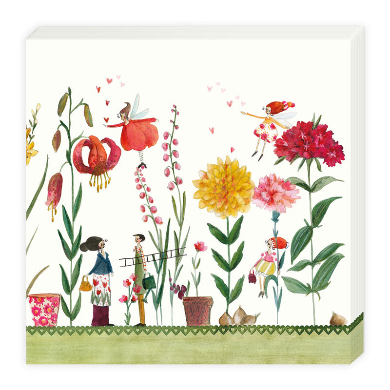Cocktailserviette. Blumenparadies 20 Ex.