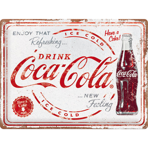 Blechschild "Coca-Cola" (30 x 40 cm)