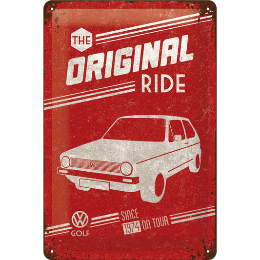 Blechschild "Volkswagen VW Golf" (30 x 20 cm)
