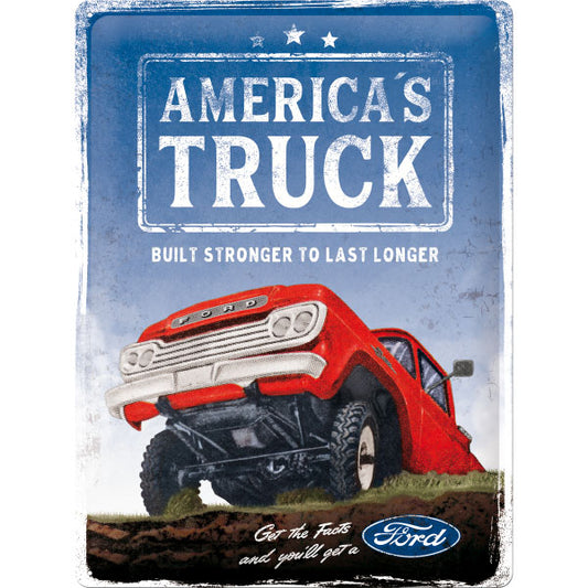 Blechschild "Ford America's Truck F100" (40 x 30 cm)