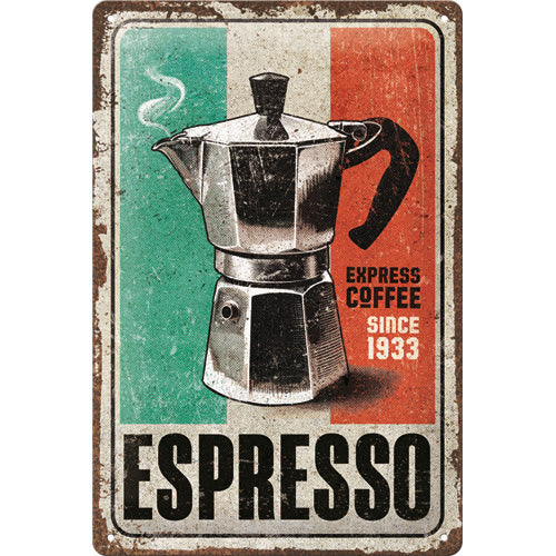 Blechschild "Espresso Since 1933" (30 x 20 cm)