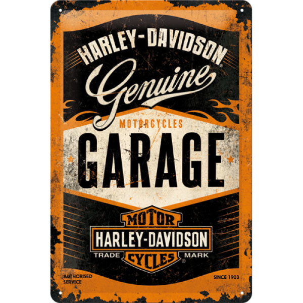 Blechschild "Harley-Davidson Garage" (30 x 20 cm)