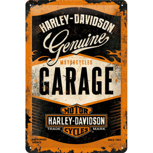 Blechschild "Harley-Davidson Garage" (30 x 20 cm)