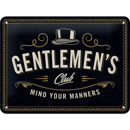 Blechschild 15x20. Gentlemen's Club