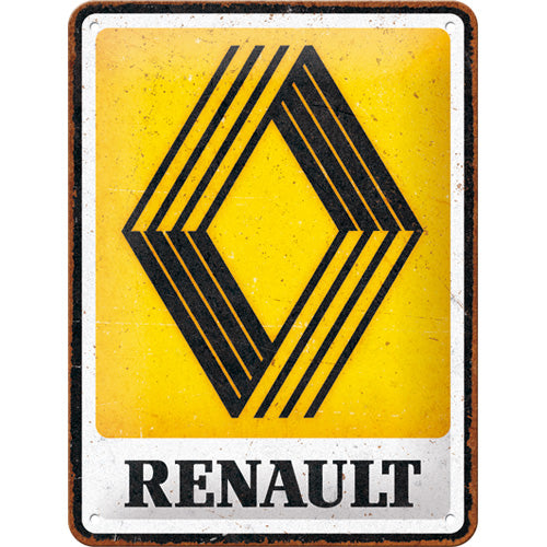 Blechschild "Renault - Logo 1972" (15 x 20 cm)