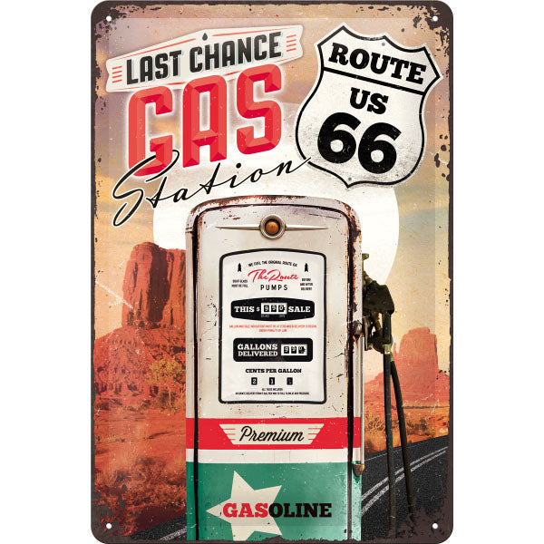 Blechschild "US Highways Route 66" (30 x 20 cm)