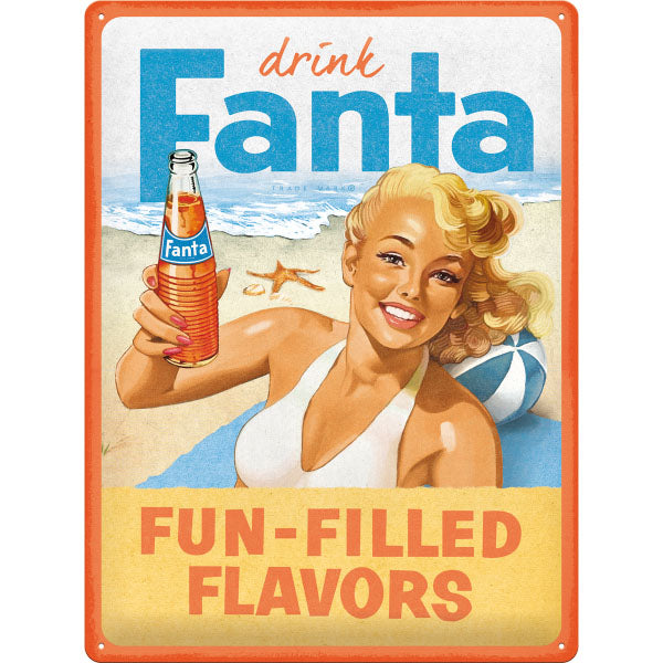 Blechschild "Fanta - Beach Girl" (40 x 30 cm)
