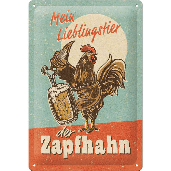 Blechschild 20x30cm. Lieblingstier Zapf