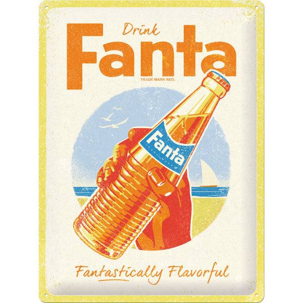 Blechschild "Fanta - Bottle Beach" (40 x 30 cm)