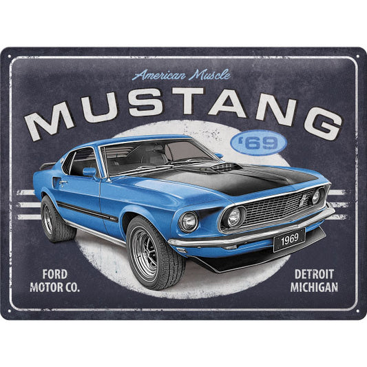 Blechschild "Ford Mustang 1969" (40 x 30 cm)