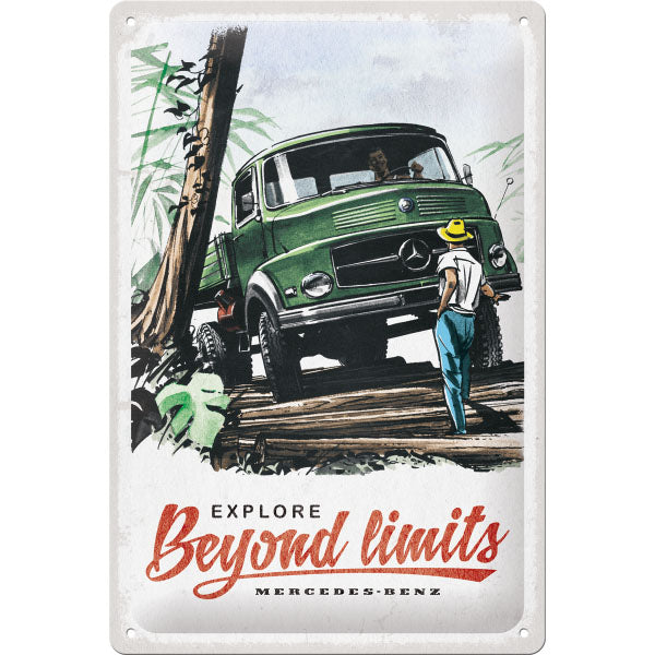 Blechschild "Daimler Trucks - Beyond limits" (30 x 20 cm)