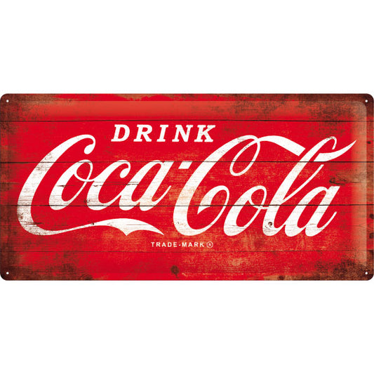 Blechschild "Coca-Cola" (50 x 25 cm)