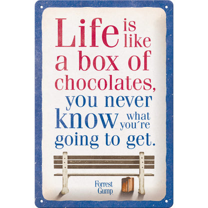 Nostalgic-Art Merchandising Schild Forrest Gump 20 cm x 30 cm, Metall (2 x 21 x 31 cm)