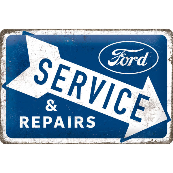Blechschild "Ford Service & Repairs" (30 x 20 cm)