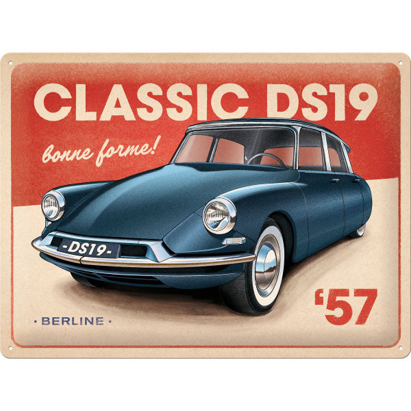 Blechschild "Citroen Classic - DS19" (40 x 30 cm)