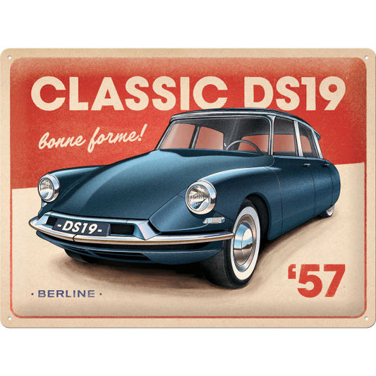 Blechschild "Citroen Classic - DS19" (40 x 30 cm)
