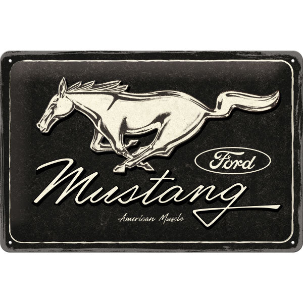 Blechschild "Ford Mustang - Horse Logo" (30 x 20 cm)