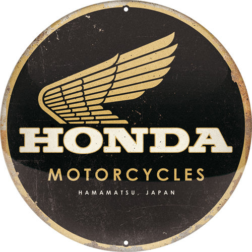 Blechschild "Honda MC Motorcycles" rund (35.0 x 35.5)