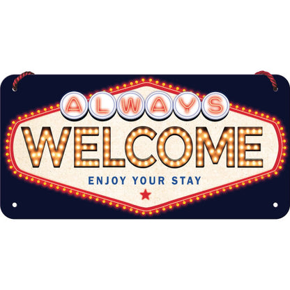 Hängeschild. Welcome