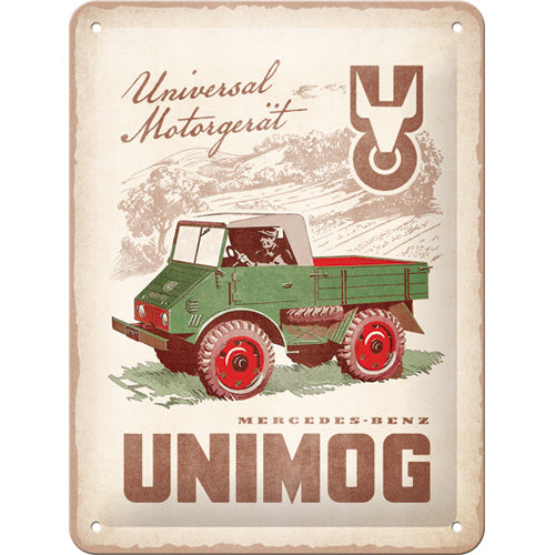 Blechschild "Daimler Truck Unimog 1951" (15 x 20 cm)