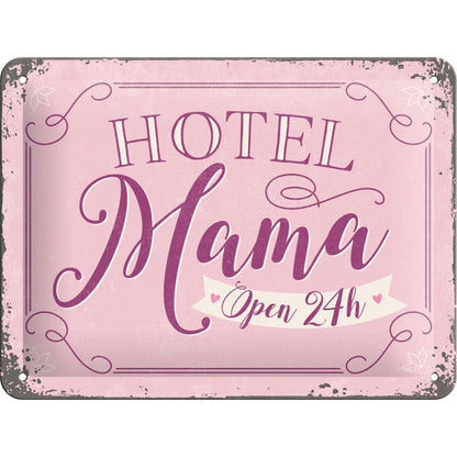 Nostalgic-Art Merchandising Schild Hotel Mama 15 x 20 cm, Metall (20 x 15 cm)