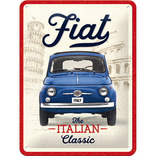 Blechschild "Fiat 500" (15 x 20 cm)