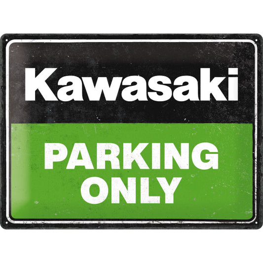 Blechschild "Kawasaki Parking Only" (40 x 30 cm)