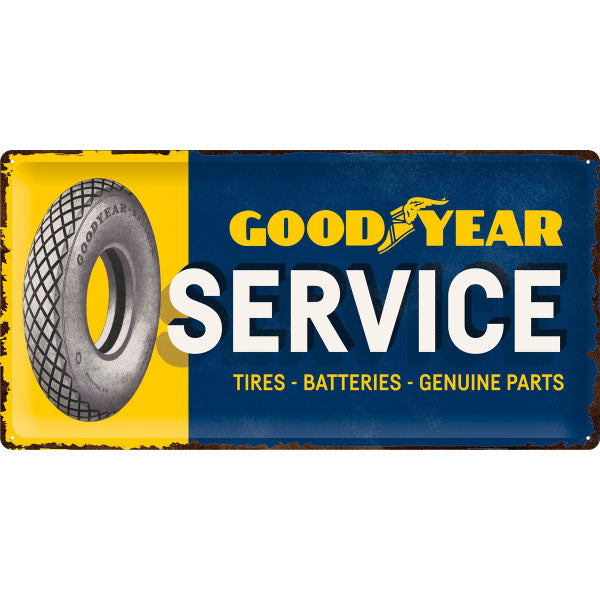Blechschild "Goodyear Service" (50 x 25 cm)