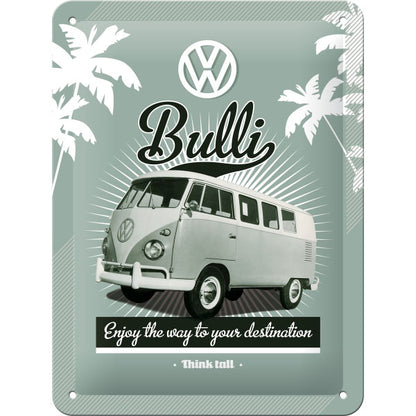 Blechschild 15x20. VW Retro Bulli