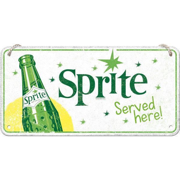 Hängeschild "Sprite Served Here"(20 x 10 cm)