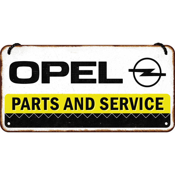 Hängeschild "Opel Parts & Service" (20 x 10 cm)