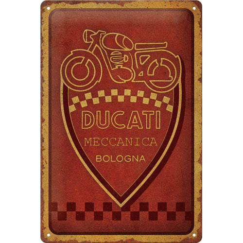 Blechschild "Ducati - Meccanica Bologna" (30 x 20 cm)