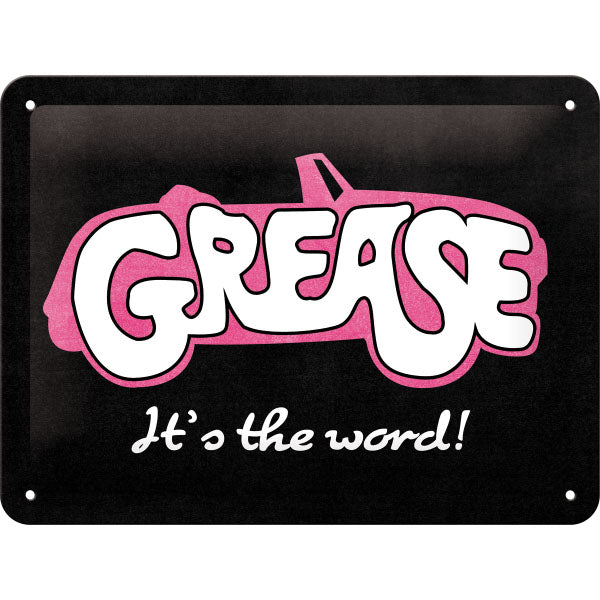 Blechschild "Grease" (20 x 15 cm)