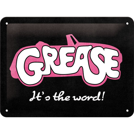 Blechschild "Grease" (20 x 15 cm)