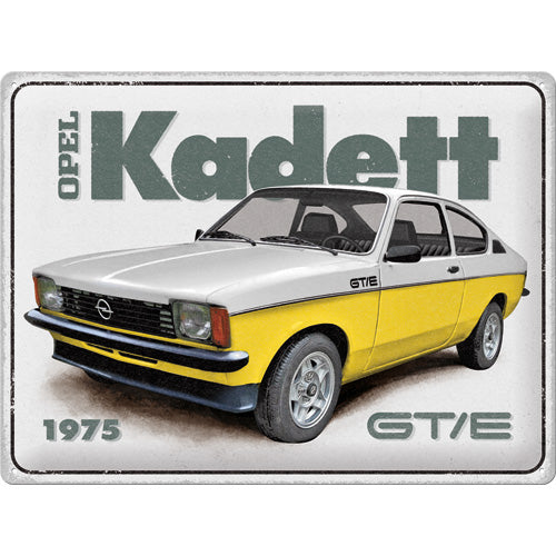 Blechschild "Opel Kadett GT/E" (30 x 40 cm)