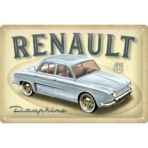 Blechschild "Renault Dauphine" (20 x 30 cm)